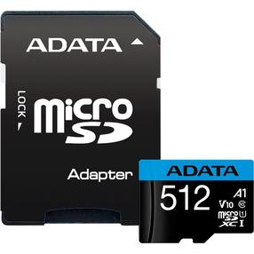 Карта памяти Adata Premier, 512 GB, 100 Мб/с - 25 Мб/с