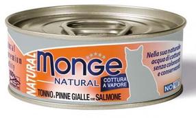 Kassi märgtoit Monge Natural Yellowfin Tuna With Salmon, kalaliha, 0.08 kg