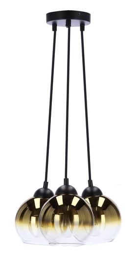 Valgusti rippuv Candellux Lighting Nubian, E27, 3 x 60 W, kuldne v. / must v., 13 x 14 cm