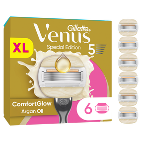 Keičiamos skustuvo galvutės Gillette Venus ComfortGlow Argan Oil, 6 vnt