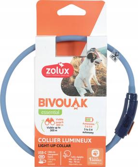 Antkaklis šunims Zolux Bivouak, mėlyna sp., 450 mm x 10 mm, S