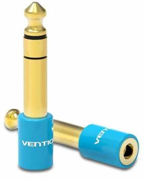 Audio adapter Vention VAB-S01-L 3.5 mm Female, 6.5 mm Male, sinine v./kuldne v.