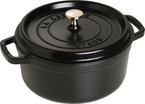 Emailitud malmpott Staub 40500-241-0, Ø24 cm, 3.8 l, must v.