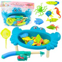 Žaidimas, žvejyba Lean Toys Fun Crab, 8.5 cm, mėlyna sp.