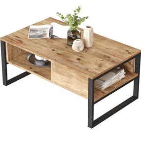 Kavos staliukas Kalune Design ML34-A, ruda sp., 59.7 cm x 100 cm x 44.4 cm