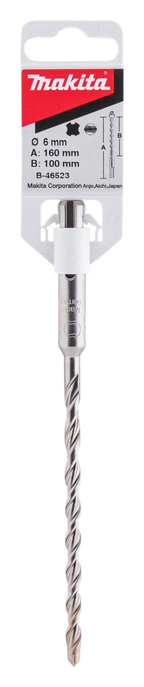 Betono grąžtas Makita V-Plus B-46523, gelžbetoniui, sraigtinis, sds plus, 6 mm x 16 cm