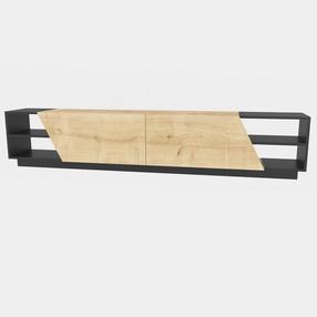 TV staliukas Kalune Design Rhodes, antracito sp./ąžuolo sp./šviesiai ruda sp., 37.1 cm x 240 cm x 47.4 cm