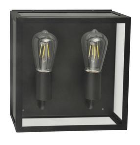 Sieninis lauko šviestuvas AZzardo Niklas 2, 60W, E27, IP44, juoda sp., 28 cm x 28 cm
