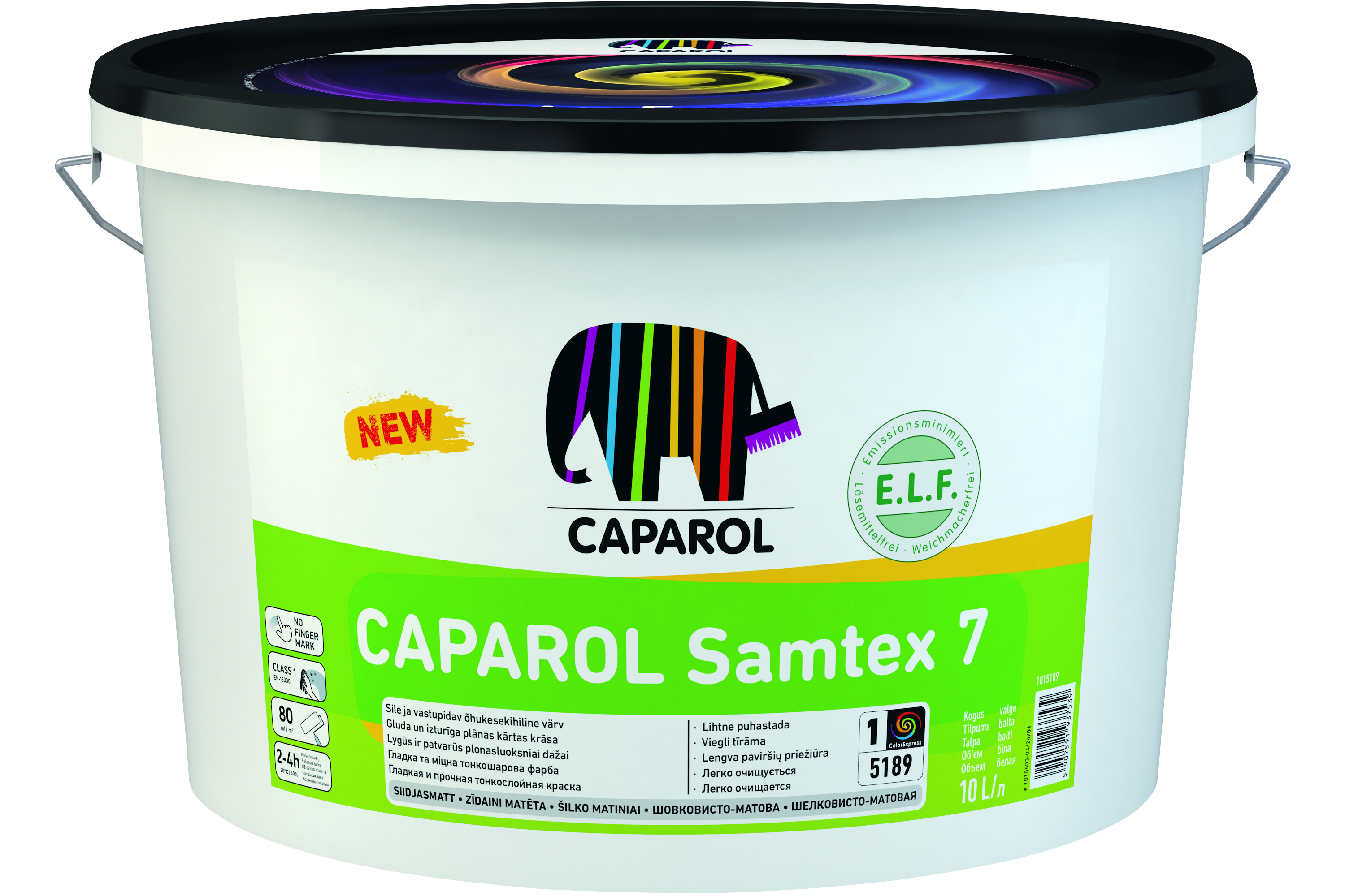 Seinavärv Caparol SAMTEX 7 ELF B3, valge v., 2.35 l