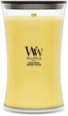Žvakė, aromatinė WoodWick Solar Orchid, 90 - 140 h, 609 g, geltona sp.