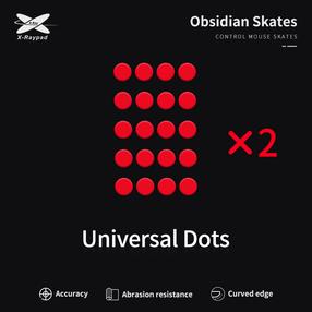 Datorpeles paliktņi X-raypad Obsidian Skates Universal Dots, 40 gab.
