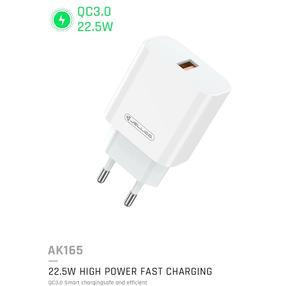 Kelioninis įkroviklis Jellico AK-165, USB Type A, balta sp., 22.5 W
