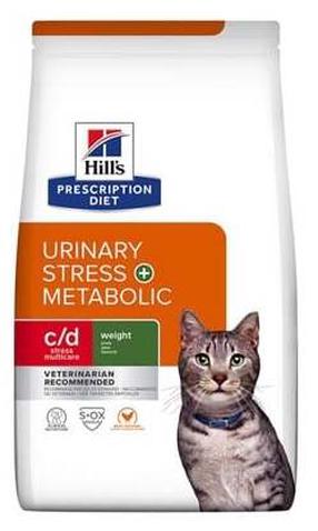 Sausas kačių maistas Hill's Urinary Metabolic c/d Multicare Stress + Metabolic Weight, vištiena, 3 kg