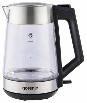 Elektrinis virdulys Gorenje K17OGS, 1.7 l, skaidri sp./sidabro sp./juoda sp.