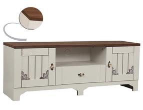 TV staliukas Kalune Design Gazel, ruda sp./balta sp., 140 cm x 41 cm x 52 cm