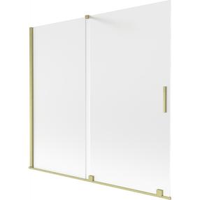 Dušo sienelė Mexen Velar, 170 cm x 150 cm, skaidri sp./aukso matinė sp./matinis