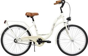 Dviratis miesto Azimut Julie, 24 ", kreminė sp.