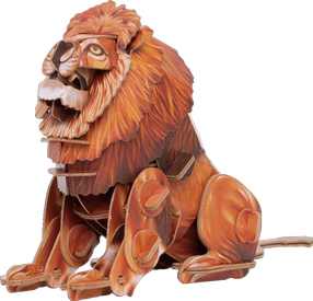 3D пазл MakeBug Lion MB-D-0017, 15 см x 10 см, коричневый цв.