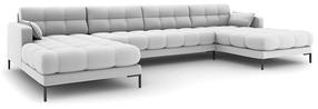 Sofa Micadoni Home Mamaia Panoramic, šviesiai pilka sp., 383 x 185 cm x 75 cm