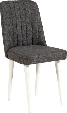 Valgomojo kėdė Kalune Design Vina 1053 869VEL5150, antracito sp./balta sp., 46 cm x 46 cm x 85 cm