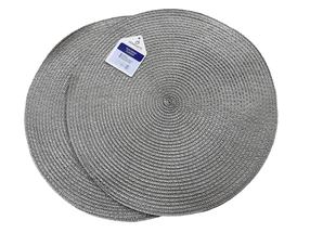 Stalo padėkliukas Domoletti Classic KSKHLG-228, 38 cm x 38 cm, 2 vnt., Sidabro sp.