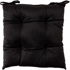 Kėdžių pagalvėlė Home4you Velvet P0068289, juoda sp., 40 cm x 40 cm