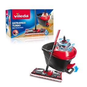 Grindų plovimo rinkinys Vileda Ultramax Turbo VILE20623, juoda sp./raudona sp., 20 l