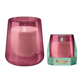 Свеча, ароматическая Bolsius Clean Light Cypress & Amber, 24 час, розовый цв.