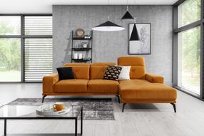 Kampinė sofa Torrense Monolith 48, oranžinė sp., dešininė, 175 x 265 cm x 98 cm