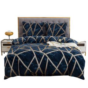 Patalynės užvalkalų komplektas PEK-121, mėlyna/smėlio, 140 x 200 cm