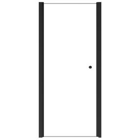 Dušo durys Besco Sinco, 80 cm x 195 cm, skaidri sp./juoda sp./skaidrus