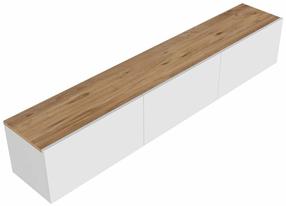 Televizoriaus spintelė Kalune Design West, balta sp./ruda sp., 32 cm x 150 cm x 30 cm