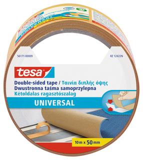 Lipni juostelė Tesa Universal, dvipusė, 10 m x 50 mm