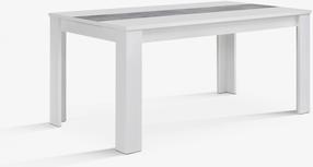 Stalas Forte, balta sp./pilka sp., 160 cm x 90 cm x 74.7 cm