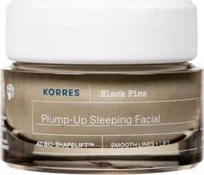 Naktinis veido kremas Korres Black Pine Plump-Up, 40 ml