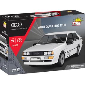 Konstruktorius, automobilis Cobi Audi Audi quattro 1980 24665, 79 vnt., balta sp.