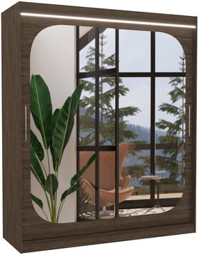 Skapis ADRK Arizona LED, 58 cm x 180 cm x 215 cm, ar spoguli