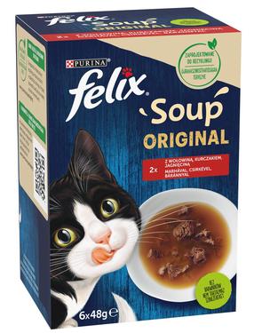 Šlapias kačių maistas Purina Felix, mėsa, 6 vnt x 48 g