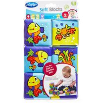 Vonios žaislas Playgro Soft Blocks, įvairių spalvų, 6 vnt.