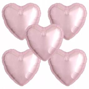 Folijas balons, komplekts figūriņa GoDan Hearts, rozā krās., 5 gab.