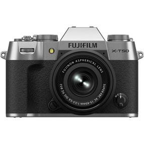 Беззеркальная камера Fujifilm X-T50 + 15-45mm, серебристый цв./черный цв.