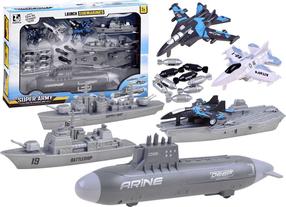 Набор игрушечных автомобилей Super Army Submarines, серый цв.