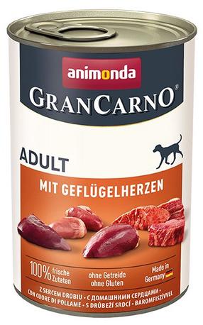 Šlapias šunų maistas Animonda GranCarno Poultry Hearts, paukštiena, 0.4 kg