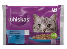Šlapias kačių maistas Whiskas Salmon, tuna, lašiša/tunas, 0.085 kg x 4 vnt.