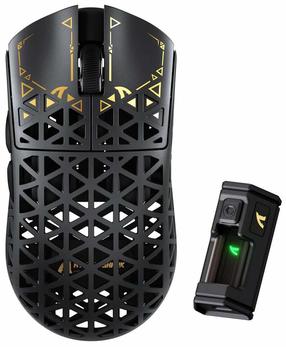Juhtmevaba mänguhiir Attack Shark R5 Ultra, 2.4 ghz / bluetooth / usb, must v.