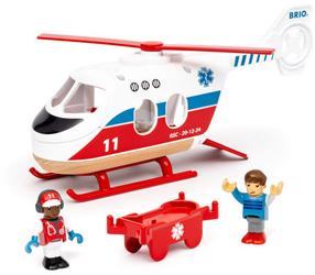 Transportlīdzeklis ar figūriņu Brio World Rescue Helicopter 63602200, daudzkrāsaina