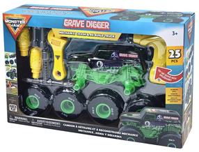 Набор конструктора с отверткой, автомобиль Spin Master Monster Jam Grave Digger, 25 шт., зеленый цв.