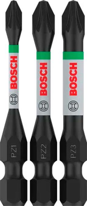 Биты для ударной отвертки, набор Bosch Pro, PZ2, 55 мм