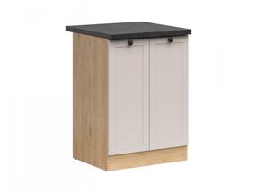 Apatinė virtuvinė spintelė Junona Line, juoda sp./kašmyro sp./bernstein oak sp., 47 cm x 60 cm x 82.5 cm