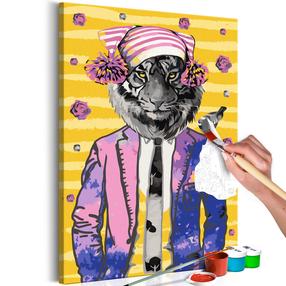 Картина по номерам Artgeist Tiger In Hat MA_0193, многоцветный, 40 x 60 cm